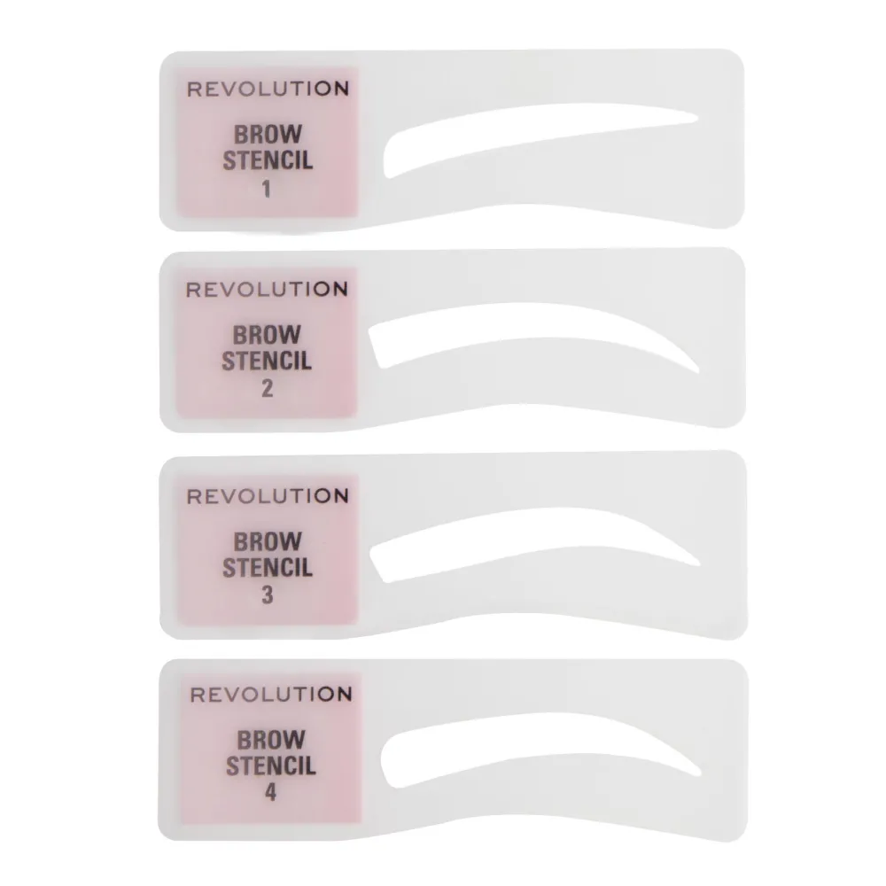 Revolution Beauty Makeup Revolution Brow Powder Stamp & Stencil Kit Medium Brown^ Brow Pomade|Brow Kit