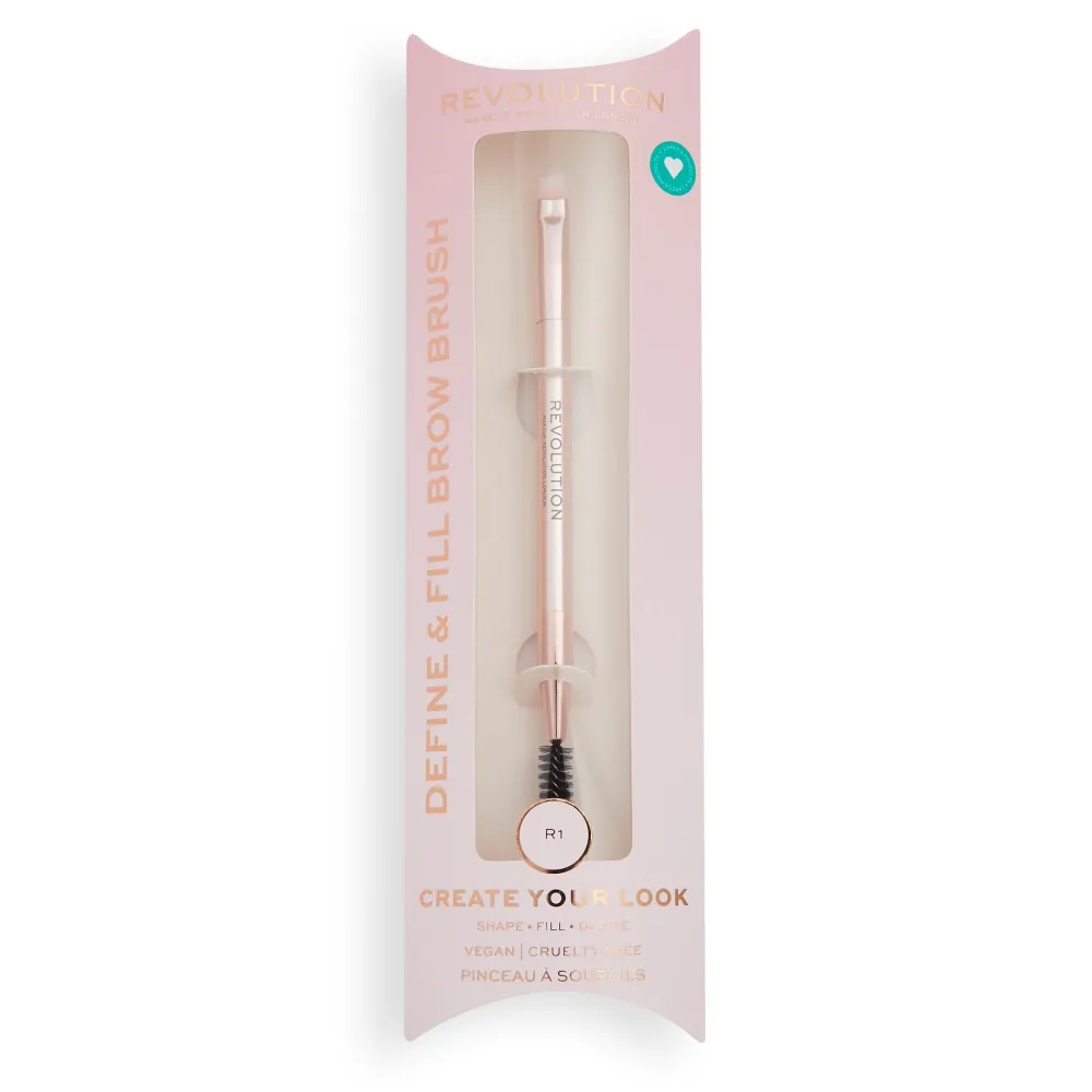 Revolution Beauty Makeup Revolution Create Define & Fill Brow Brush R1^ Eyeshadow Brushes|Face Brushes