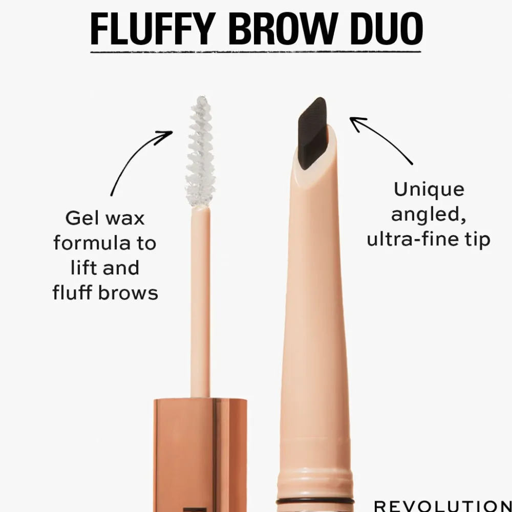 Revolution Beauty Makeup Revolution Fluffy Brow Filter Duo Ash Brown^ Brow Gel|Brow Pencil