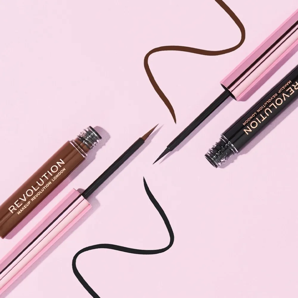 Revolution Beauty Makeup Revolution Super Flick Liquid Eyeliner Brown^ Eyeliner