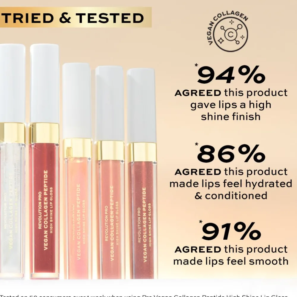 Revolution Beauty Revolution Pro Vegan Collagen Peptide High Shine Lip Gloss^ Lip Gloss