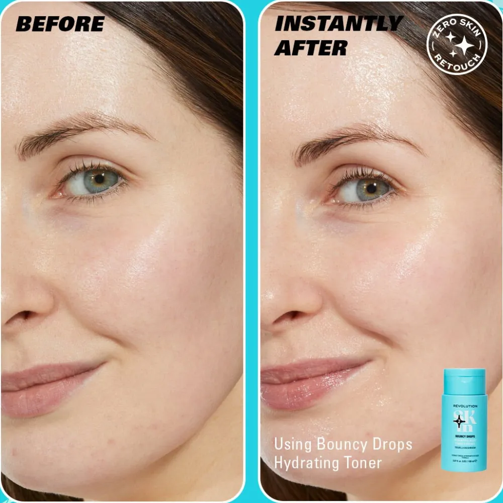 Revolution Beauty Revolution Skin Bouncy Drops Tremella Mushroom Hydrating Jelly Toner 150ml^ Teen Skin|Tremella Mushroom