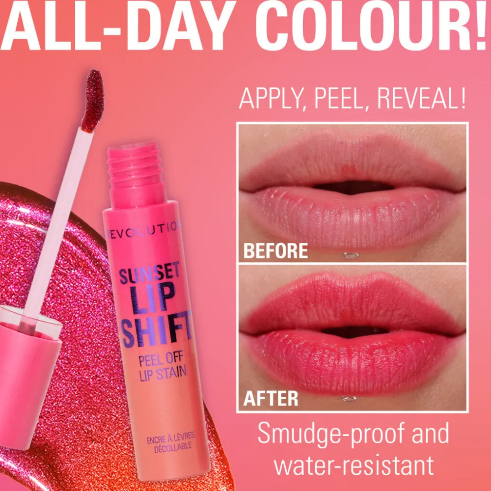 Revolution Beauty Revolution Sunset Lip Shift Peel Off Lip Stain Flushed Pink^ Lip Stains & Lip Tints